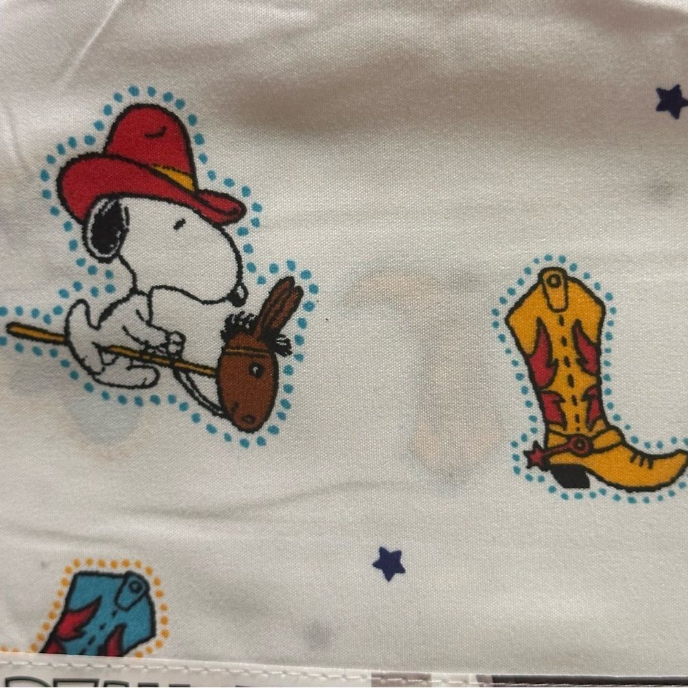 Peanuts Snoopy Cowboy QUEEN sheets - Picture 2 of 6